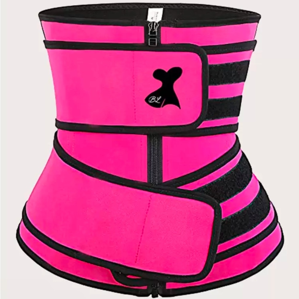 Hot pink athletic waist trainer